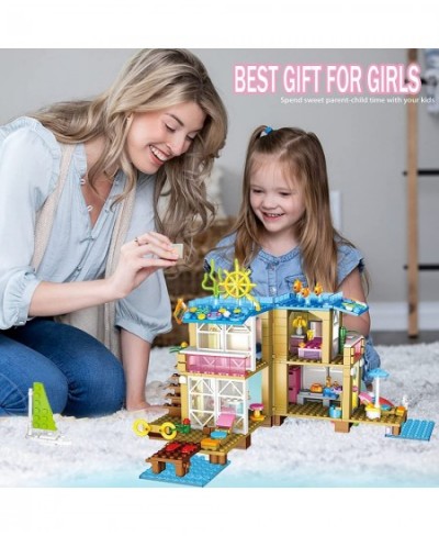 Friends Set Building Blocks Girls Building Toys Set 390 PCS Girls Block Set Beach Friends House Set Building Set Toys Friends...