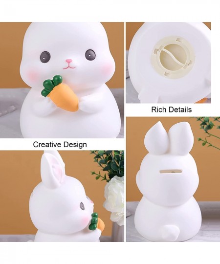 Bunny Piggy Bank for Kids Large Rabbit Coin Bank Unbreakable Saving Money Banks Creative Coin Box Money Savings Jar Toy Nurse...