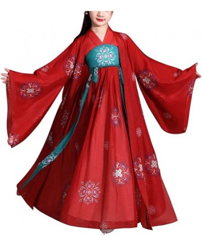 Deluxe Chinese Princess Hanfu Dress Tang Dynasty Child Ancient Ruqun Wide Sleeve Big Swing Costume Asian Outfit $72.36 - Kids...