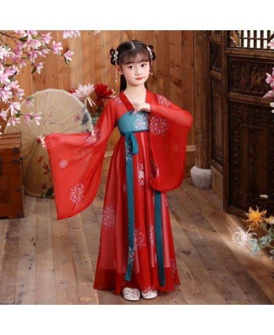 Deluxe Chinese Princess Hanfu Dress Tang Dynasty Child Ancient Ruqun Wide Sleeve Big Swing Costume Asian Outfit $72.36 - Kids...