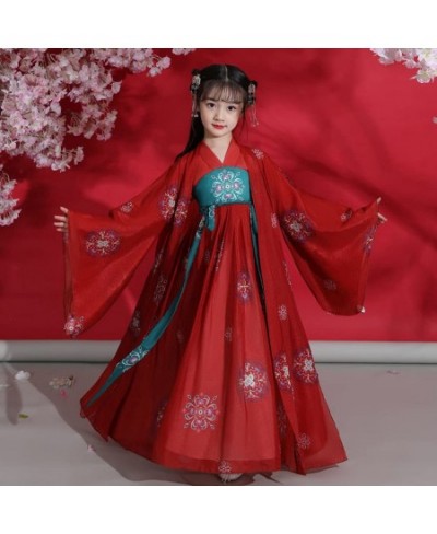 Deluxe Chinese Princess Hanfu Dress Tang Dynasty Child Ancient Ruqun Wide Sleeve Big Swing Costume Asian Outfit $72.36 - Kids...