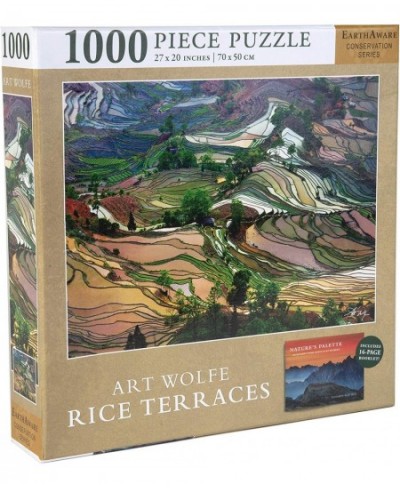 Jigsaw Puzzle Art Wolfe Photographer: Rice Terraces 1 000 Pieces 20" x 27" - with Exclusive Book - Great for Photography & Na...