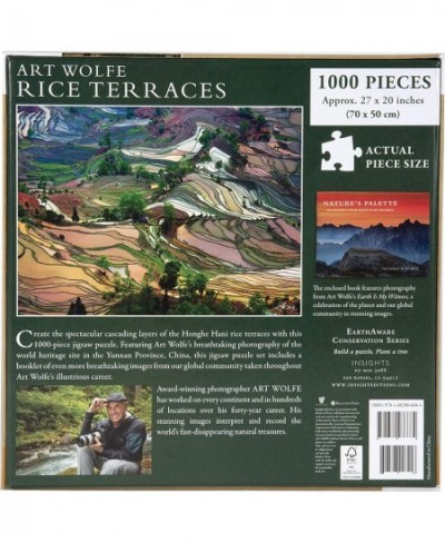 Jigsaw Puzzle Art Wolfe Photographer: Rice Terraces 1 000 Pieces 20" x 27" - with Exclusive Book - Great for Photography & Na...