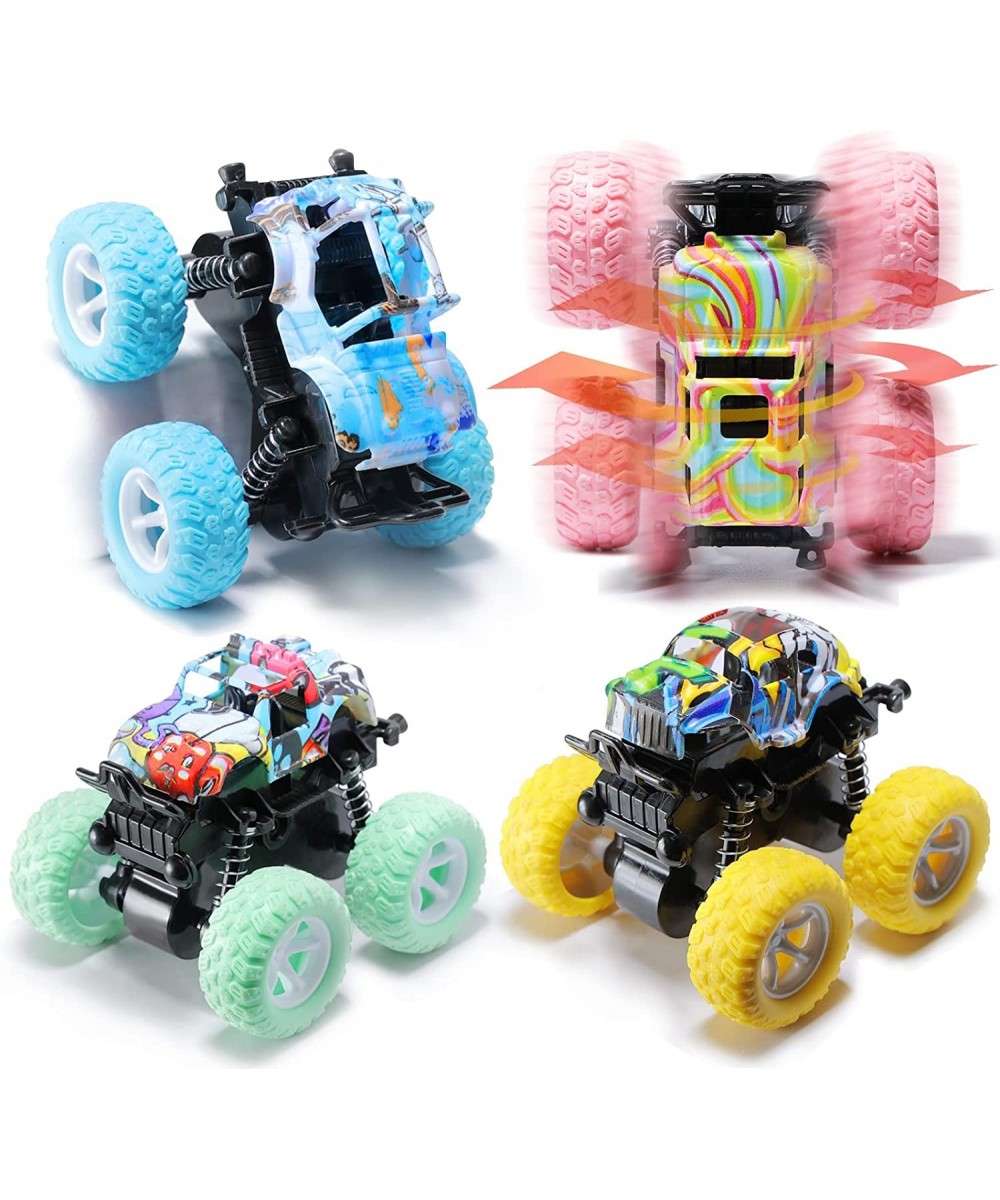 Monster Truck Toys for Boys Girls 3 4 5 6 7 Years Old Mini Toy Big 360 Rotation Car Playsets Birthday Party Supplies Cake Top...