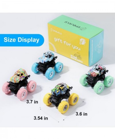 Monster Truck Toys for Boys Girls 3 4 5 6 7 Years Old Mini Toy Big 360 Rotation Car Playsets Birthday Party Supplies Cake Top...