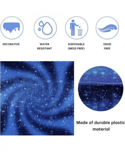 3 PCS Space Tablecloth Disposable Starry Night Tablecloth Decorations Plastic Galaxy Table Cover Waterproof Table Cloths Star...