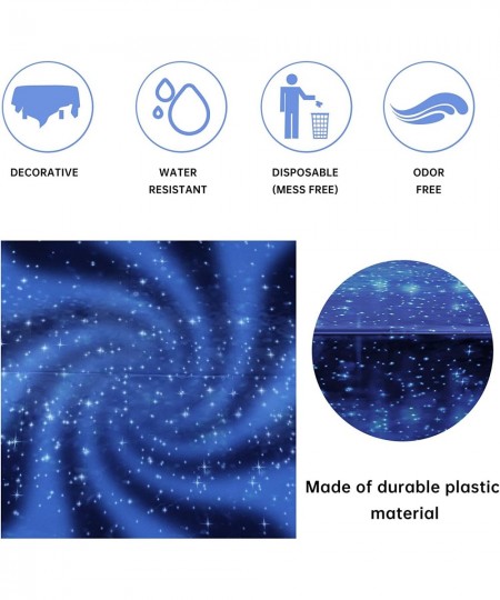 3 PCS Space Tablecloth Disposable Starry Night Tablecloth Decorations Plastic Galaxy Table Cover Waterproof Table Cloths Star...