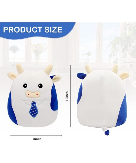 Cow Stuffed Animals Cow Plushie Toy 10Inch Cute Cow Plush Pillow Toy Soft Cow Plush Stuffed Animal Cow Doll Gift for Kids Bir...