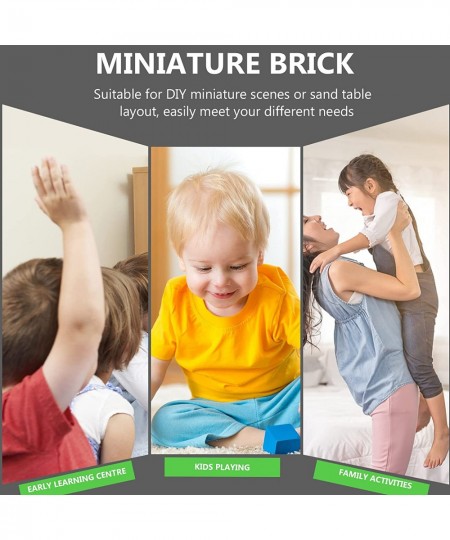 80Pcs 1: 16 Miniature Bricks Model Mini Red Wall Brick Cute Dollhouse Bricks Micro Landscape Accessories for Fairy Garden Mic...