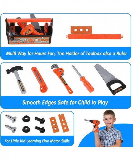 Kids Tool Set - Tool Kit for Kids Pretend Play Construction Toy with Tool Box Kids Drill Tool Toys Construction Accessories G...