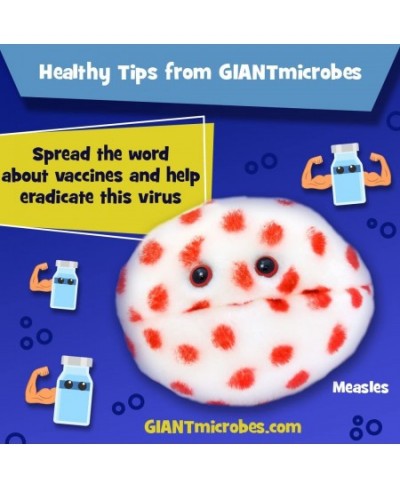 GIANTmicrobes Measles Plush – Learn about Vaccines and Microbes with this Educational Plush Memorable Gift for Pediatricians ...