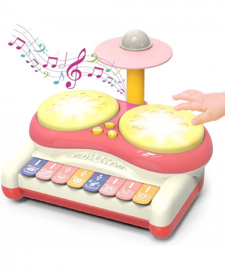 Baby Drum Set with Beats Light - Multi-Function Toys Kids Piano Keyboard Drum Set 3 in 1 Baby Musical Toys $41.80 - Kids' Mus...