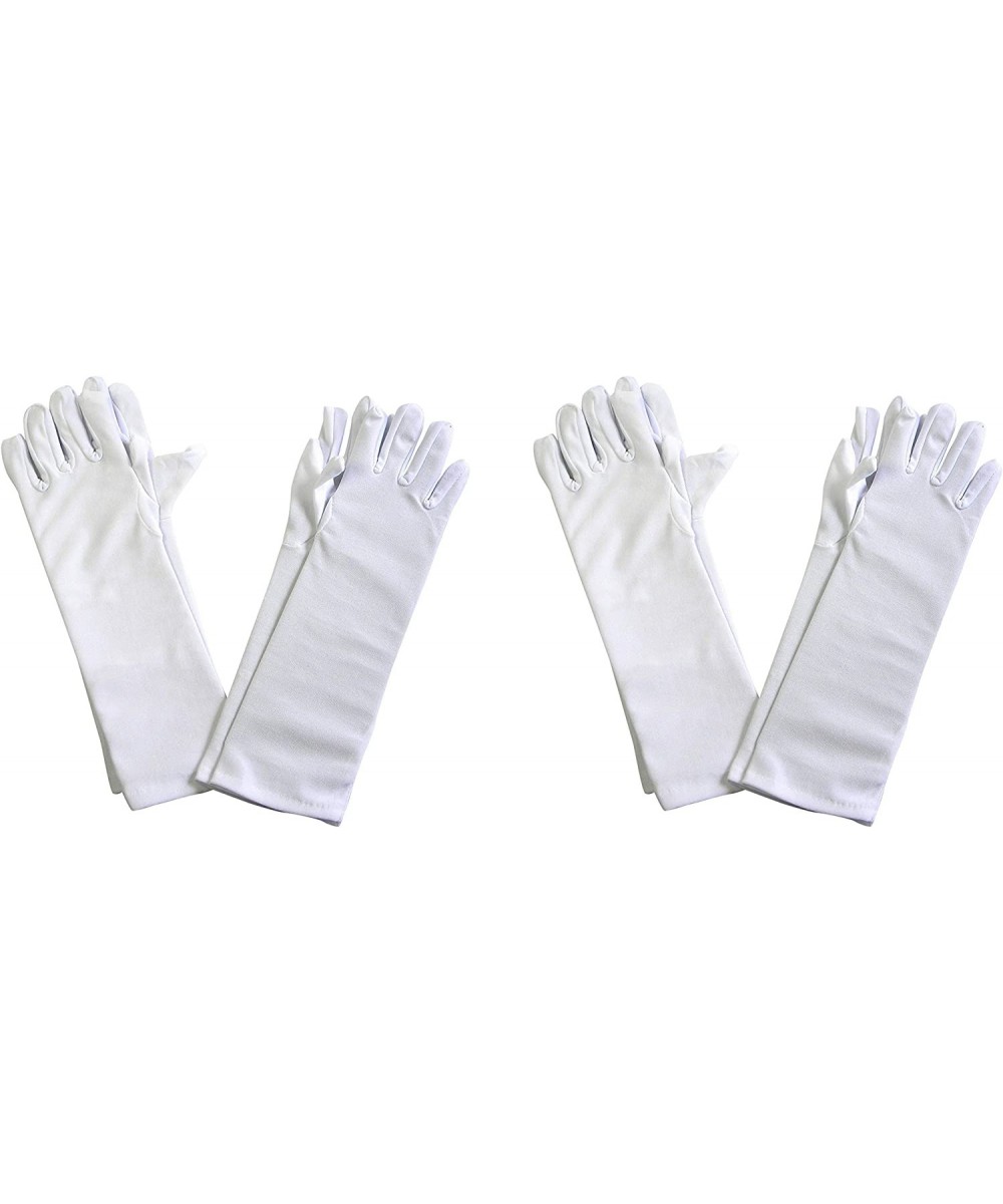 Girls Tea Party Stretch Polyester Long Dress Gloves Set of 4 White Childrens $30.43 - Kids' Dress-Up Accessories