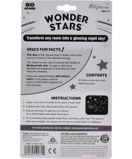 Great Explorations Glow In The Dark Wonder Stars (50 Stars) $16.55 - Board Games