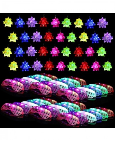 72 Pcs Glow in The Dark Party Supplies 36 Pcs Led Glasses 36 Pcs Glow Necklaces Light up Glasses Flashing Crystal Star Neckla...