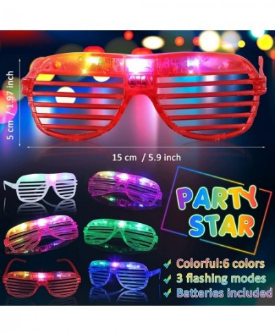 72 Pcs Glow in The Dark Party Supplies 36 Pcs Led Glasses 36 Pcs Glow Necklaces Light up Glasses Flashing Crystal Star Neckla...