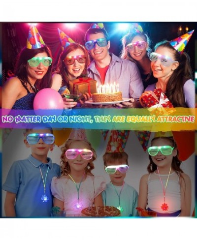 72 Pcs Glow in The Dark Party Supplies 36 Pcs Led Glasses 36 Pcs Glow Necklaces Light up Glasses Flashing Crystal Star Neckla...