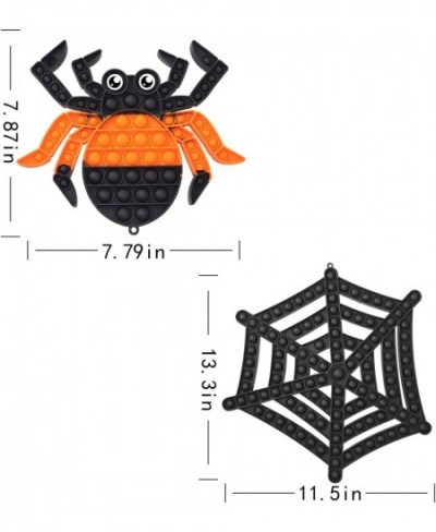 13 Inch 2 PACK Halloween Pop it Fidget Toy Big Pumpkin Puzzles Popper Halloween Fidget Bulk and Pack Reduce Stress and Anxiet...