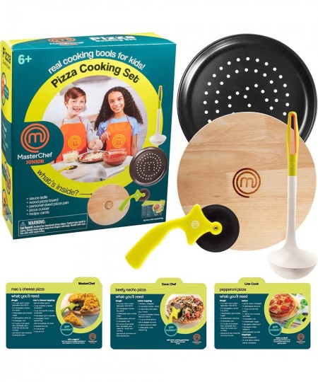 Pizza Cooking Set - 5 Pc Kit Includes Real Cookware for Kids and Recipes $46.85 - Toy Kitchen Products