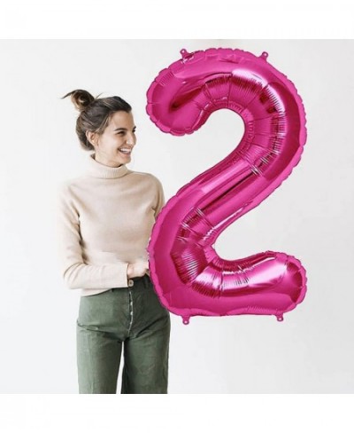 40 Inch Large Hot Pink Number 1 Balloons Alphabet Letter Mylar Foil Helium Big Number Balloons for Birthday Anniversary Party...