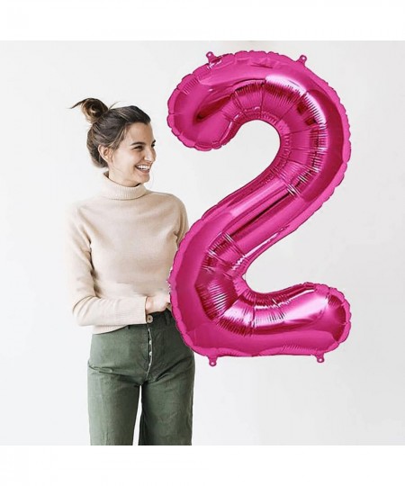 40 Inch Large Hot Pink Number 1 Balloons Alphabet Letter Mylar Foil Helium Big Number Balloons for Birthday Anniversary Party...