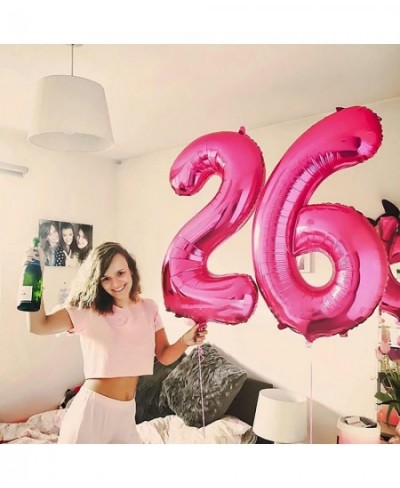 40 Inch Large Hot Pink Number 1 Balloons Alphabet Letter Mylar Foil Helium Big Number Balloons for Birthday Anniversary Party...