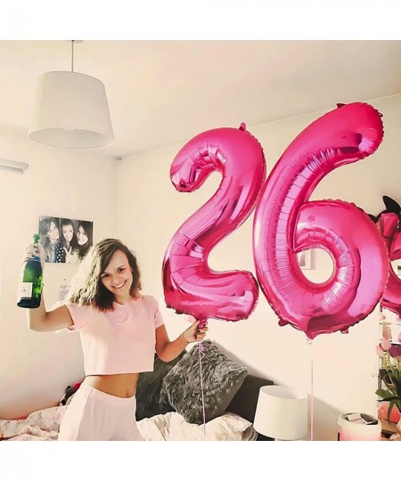 40 Inch Large Hot Pink Number 1 Balloons Alphabet Letter Mylar Foil Helium Big Number Balloons for Birthday Anniversary Party...