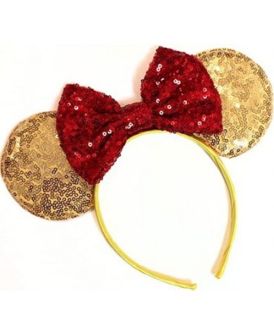 CL GIFT Set of 12 - Yellow/Gold sequin Mickey Ears Belle/Beauty and the beast Snow white Ears DIY Mickey Ears Minnie Ears Min...