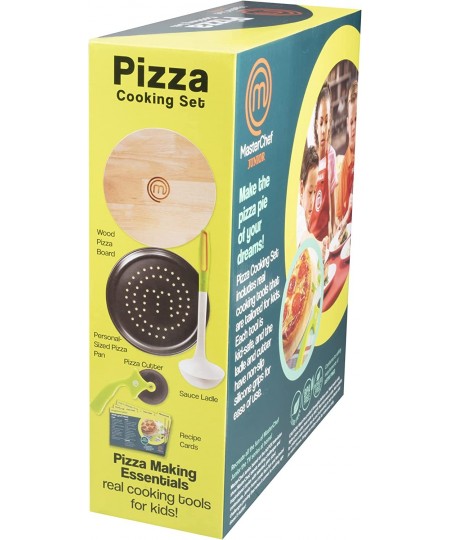 Pizza Cooking Set - 5 Pc Kit Includes Real Cookware for Kids and Recipes $46.85 - Toy Kitchen Products