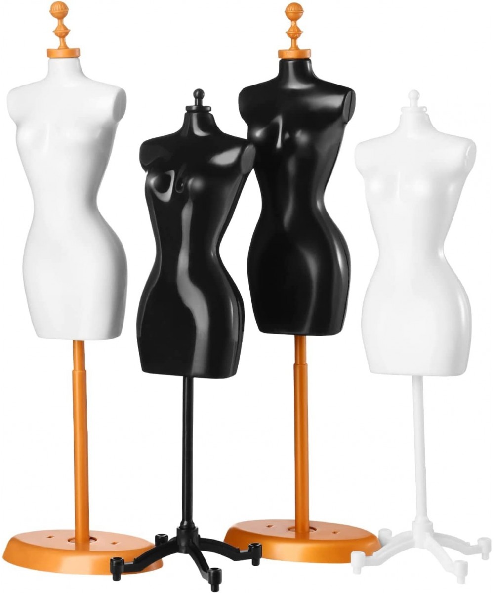 4pcs Doll Cloth Gown Display Support Holder Mini Mannequin Model Stand Plastic Display Support Holder for Doll $18.55 - Dolls