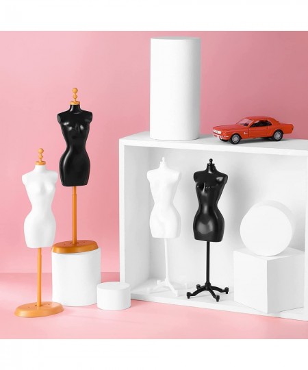 4pcs Doll Cloth Gown Display Support Holder Mini Mannequin Model Stand Plastic Display Support Holder for Doll $18.55 - Dolls