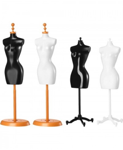 4pcs Doll Cloth Gown Display Support Holder Mini Mannequin Model Stand Plastic Display Support Holder for Doll $18.55 - Dolls