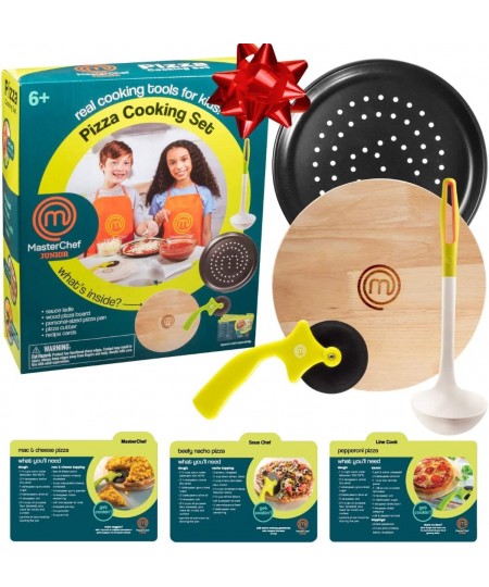 Pizza Cooking Set - 5 Pc Kit Includes Real Cookware for Kids and Recipes $46.85 - Toy Kitchen Products