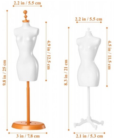 4pcs Doll Cloth Gown Display Support Holder Mini Mannequin Model Stand Plastic Display Support Holder for Doll $18.55 - Dolls