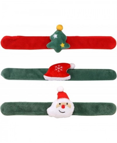 3 Pieces Christmas Slap Bracelets for Kids Santa Claus Snowman Reindeer Wristband Xmas Decorations for Girls and Boys 3 Pcs $...