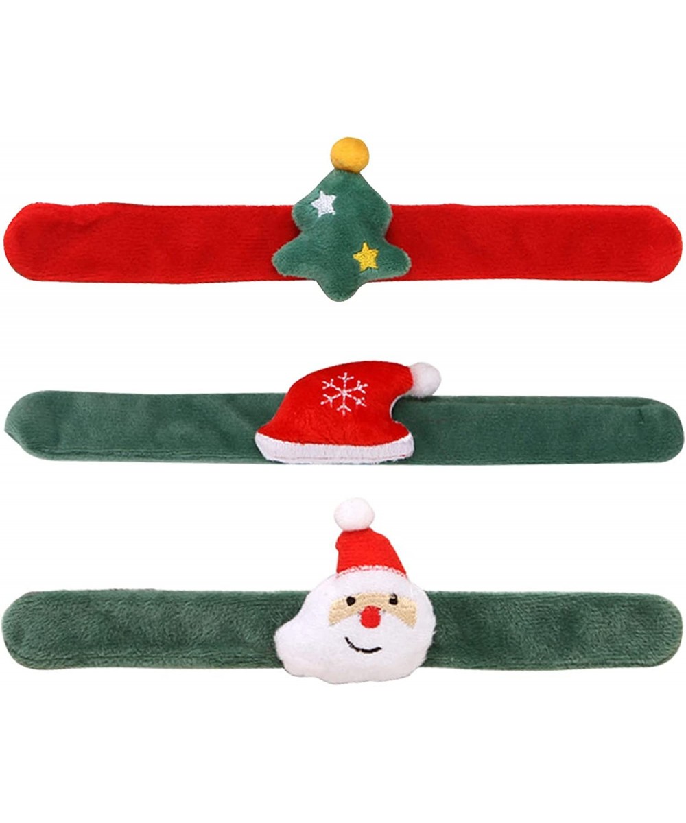 3 Pieces Christmas Slap Bracelets for Kids Santa Claus Snowman Reindeer Wristband Xmas Decorations for Girls and Boys 3 Pcs $...