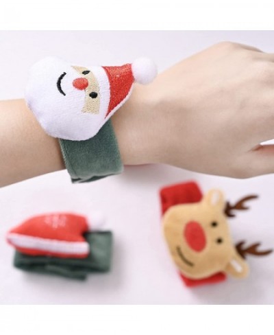 3 Pieces Christmas Slap Bracelets for Kids Santa Claus Snowman Reindeer Wristband Xmas Decorations for Girls and Boys 3 Pcs $...