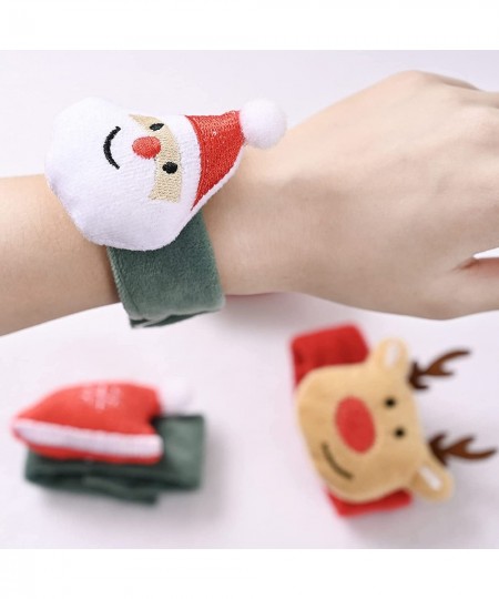 3 Pieces Christmas Slap Bracelets for Kids Santa Claus Snowman Reindeer Wristband Xmas Decorations for Girls and Boys 3 Pcs $...