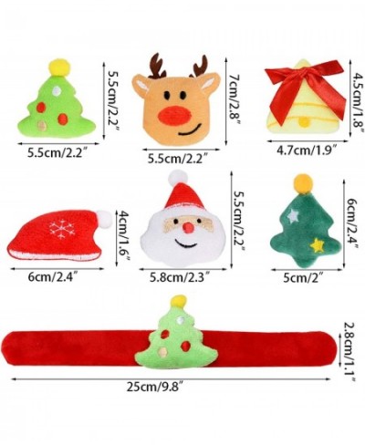 3 Pieces Christmas Slap Bracelets for Kids Santa Claus Snowman Reindeer Wristband Xmas Decorations for Girls and Boys 3 Pcs $...