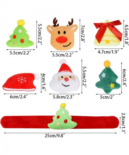 3 Pieces Christmas Slap Bracelets for Kids Santa Claus Snowman Reindeer Wristband Xmas Decorations for Girls and Boys 3 Pcs $...