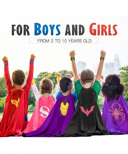 Super Hero Capes and Masks for Girls - Superhero Capes Set and Wristbands Dress Up Clothes with 3 Sets of Capes for Kids Tutu...