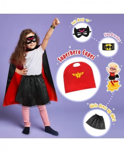 Super Hero Capes and Masks for Girls - Superhero Capes Set and Wristbands Dress Up Clothes with 3 Sets of Capes for Kids Tutu...