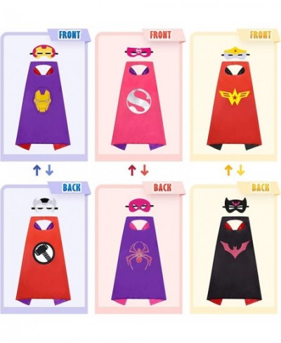 Super Hero Capes and Masks for Girls - Superhero Capes Set and Wristbands Dress Up Clothes with 3 Sets of Capes for Kids Tutu...