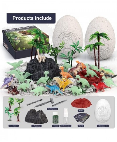 Jumbo Dino Eggs Dig Kit Dinosaur Toys for Kids 5-7 8-12 2 Dinosaur Eggs Excavation with Digging Tools Educational STEM Toys f...