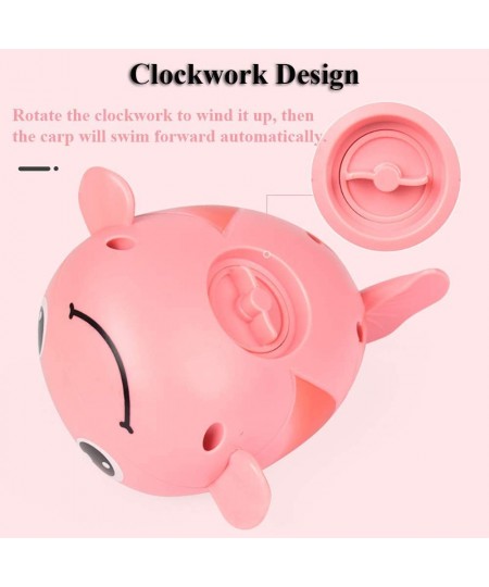 Kids Bath Toy Wind-up Swimming Carp Floating Water Toy Cute Little Carp Clockwork Fish Bathtub Toy for Toddlers (Pink) $16.89...