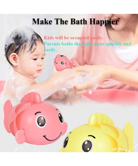 Kids Bath Toy Wind-up Swimming Carp Floating Water Toy Cute Little Carp Clockwork Fish Bathtub Toy for Toddlers (Pink) $16.89...