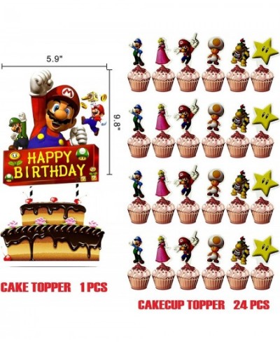 Super Mario Party Favor Party Decorations Super Mario party Themed Flatware Banner Balloons Plates Spoons Fork knives Napkins...