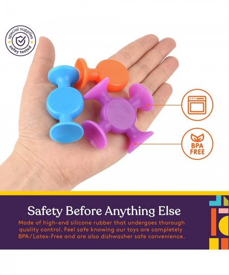 Suction Construction Bath Toys for Children 50-Pcs Motor Skills Hand-Eye Coordination Bath Toy Sensory Creativity Imagination...