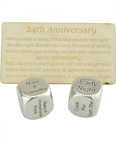 24 Year Anniversary Metal Date Night Dice - Create a Unique 24th Anniversary Date Night $30.28 - Game Accessories