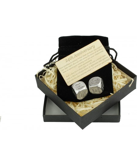 24 Year Anniversary Metal Date Night Dice - Create a Unique 24th Anniversary Date Night $30.28 - Game Accessories